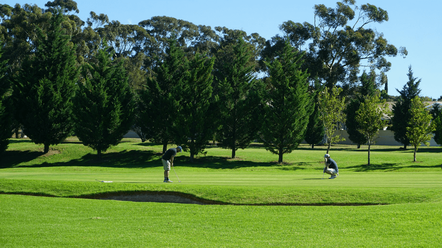Golfare på en golfresa i Sydafrika.