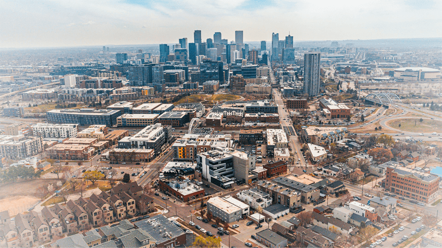 Denver resa till Colorado Staden Denver i Colorado.