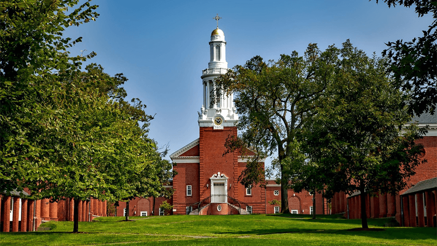 Yale university röd byggnad Universitet i Connecticut Röd byggnad vid Yale university, ett universitet i Connecticut.